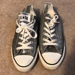 Barely worn! Size 9 1/2 sparkly converse
